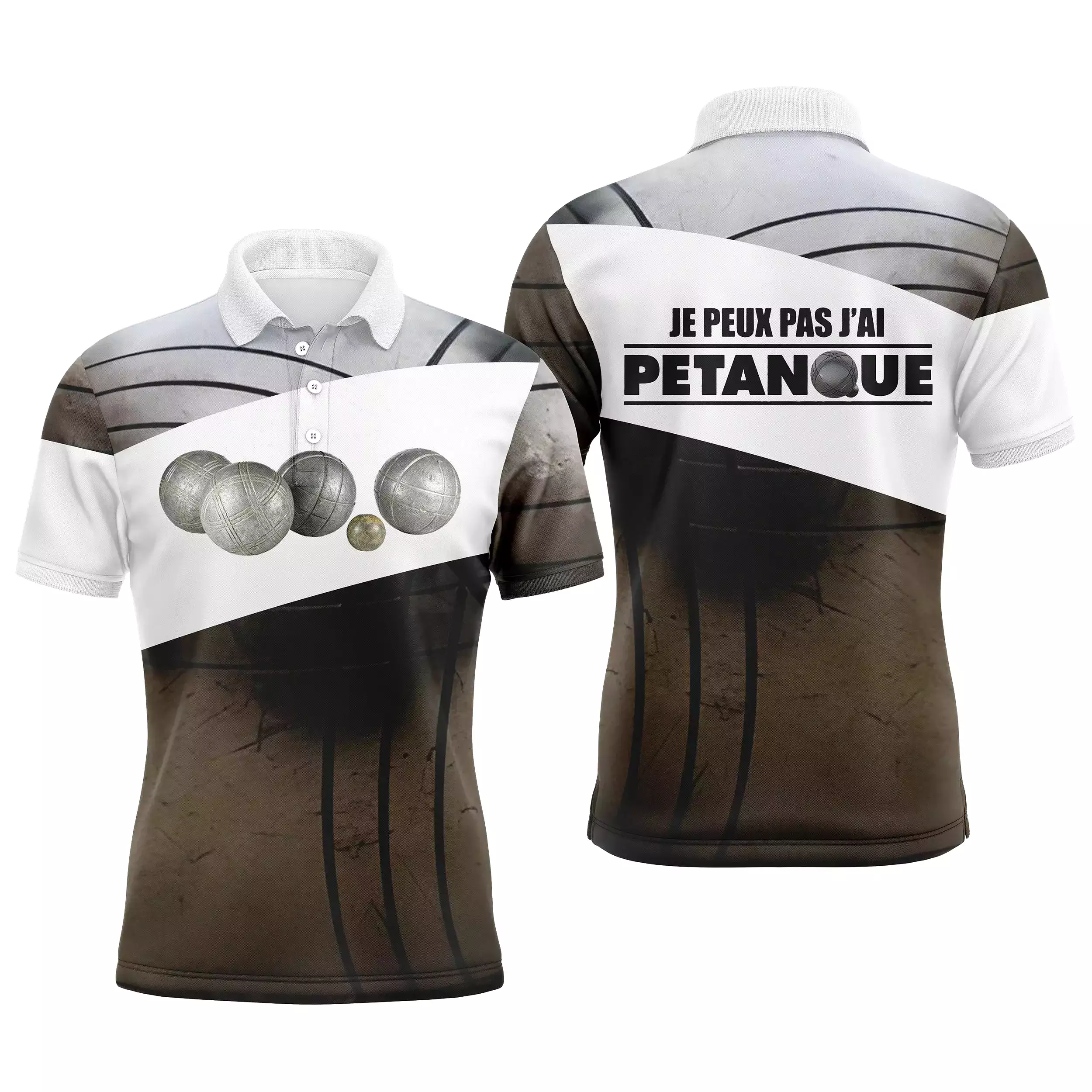 Polo Sport Homme Femme, Pétanque, Cadeau Humour Bouliste, J'Peux Pas J'ai Pétanque - CT19112218