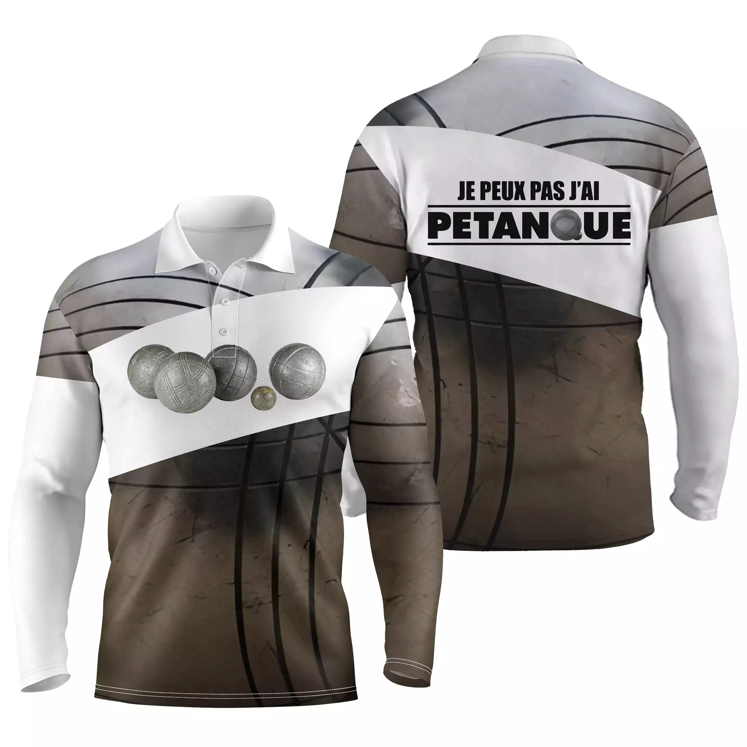 Polo Sport Homme Femme, Pétanque, Cadeau Humour Bouliste, J'Peux Pas J'ai Pétanque - CT19112218