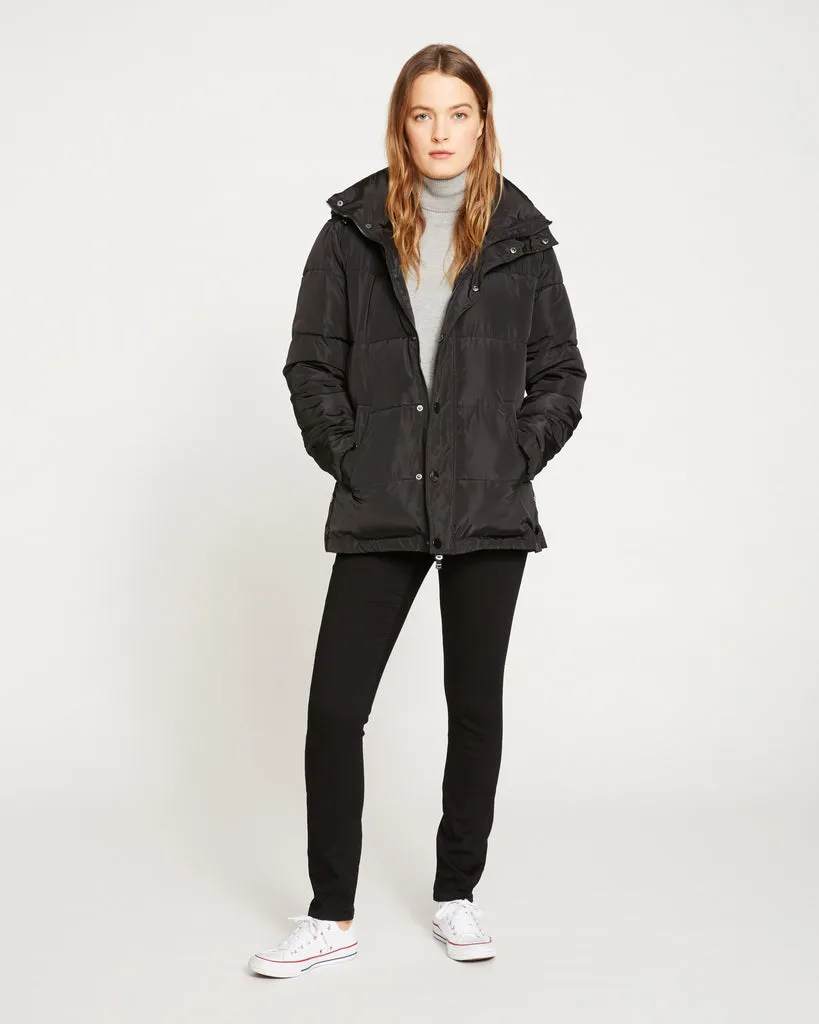 Rainier Short Hooded Puffer - Black