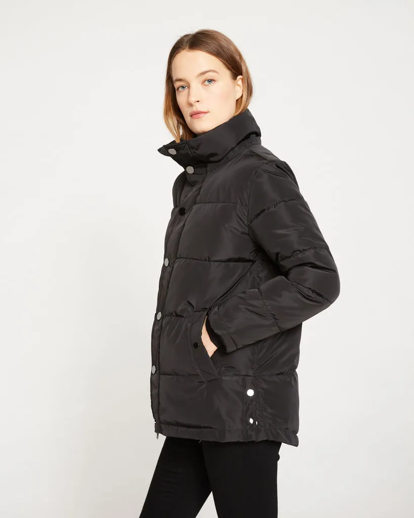 Rainier Short Hooded Puffer - Black