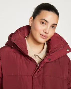 Rainier Short Hooded Puffer - Rioja