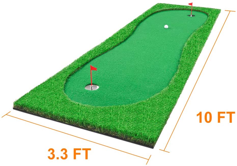 S- Shape Golf Putting Greens - Top Putting Mats - Home Putting Greens