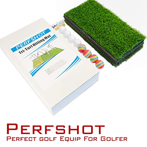 Tri-Turf 3-in-1 Golf Hitting Mat - Deluxe 25x16 Golf Practice Mats