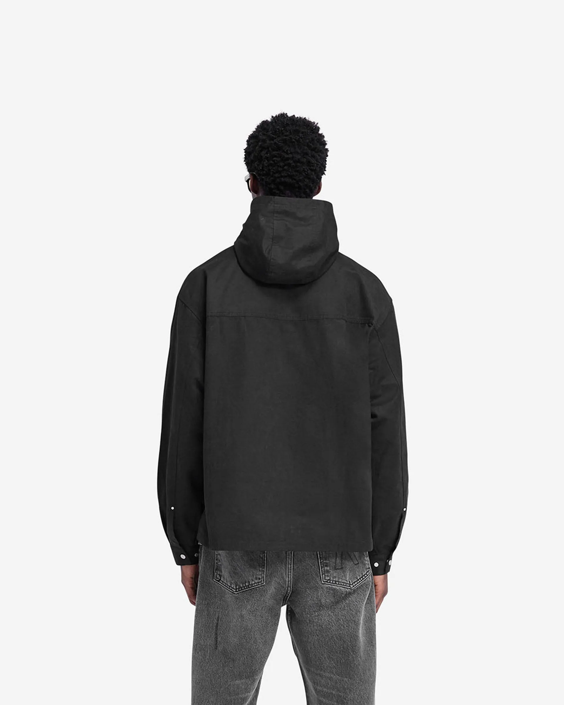 Utility Hooded Shirt - Jet Black