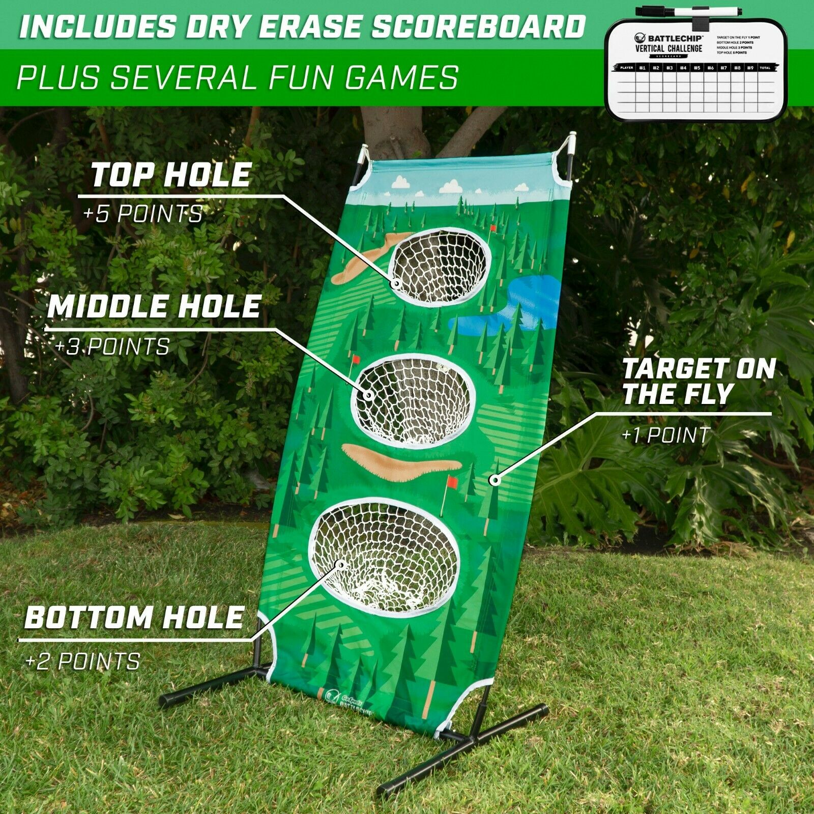 Vertical Backyard Golf Game | Golf Cornhole Chipping