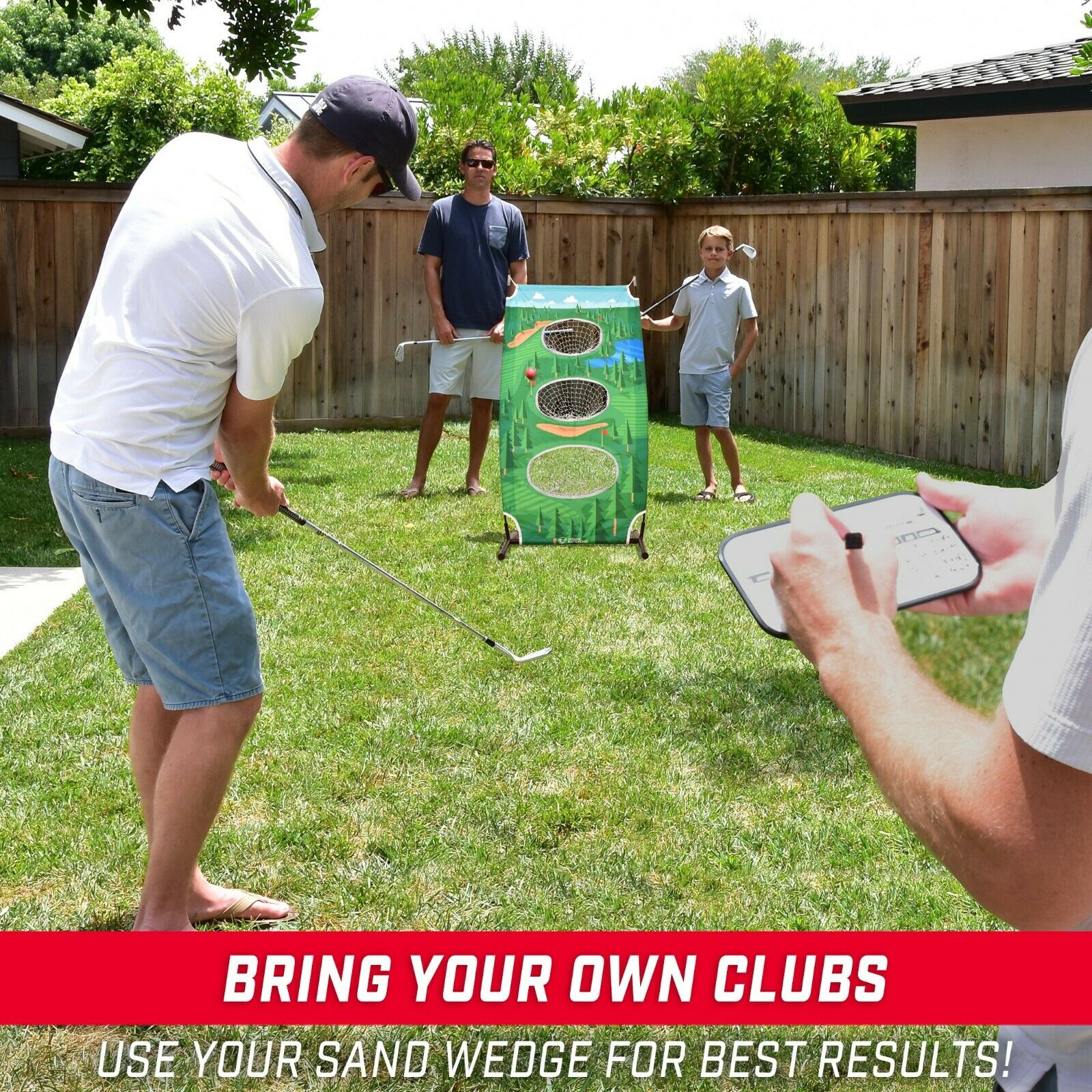 Vertical Backyard Golf Game | Golf Cornhole Chipping