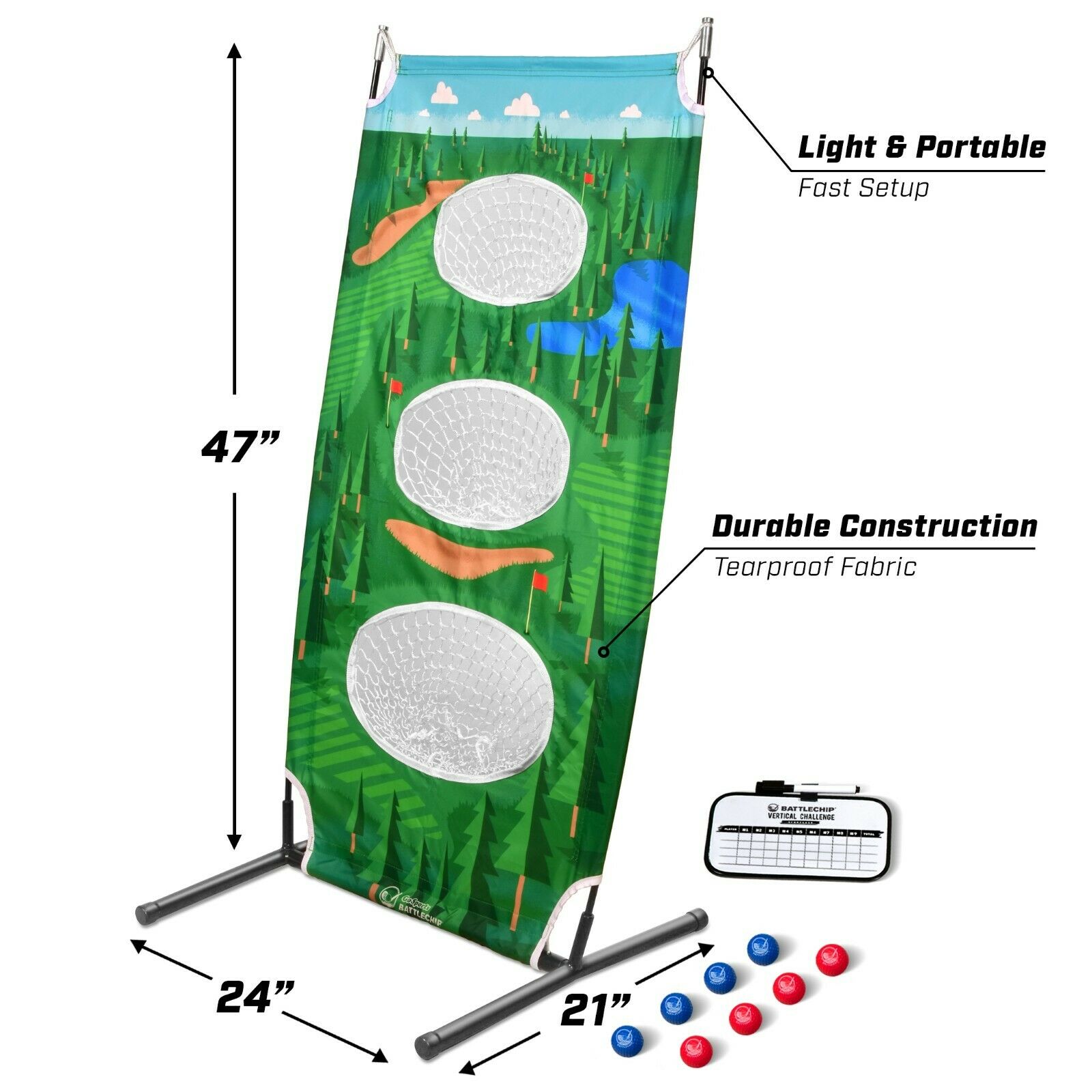 Vertical Backyard Golf Game | Golf Cornhole Chipping