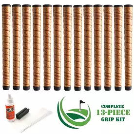 Winn Dri-Tac Wrap - 13 piece Golf Grip Kit (with tape, solvent, vise clamp) - COPPER WRAP