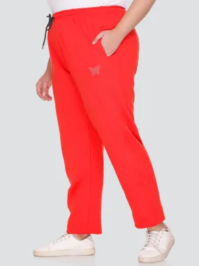 Winter Wear Warm Fleece Track Pants/Lowers for Women - Red