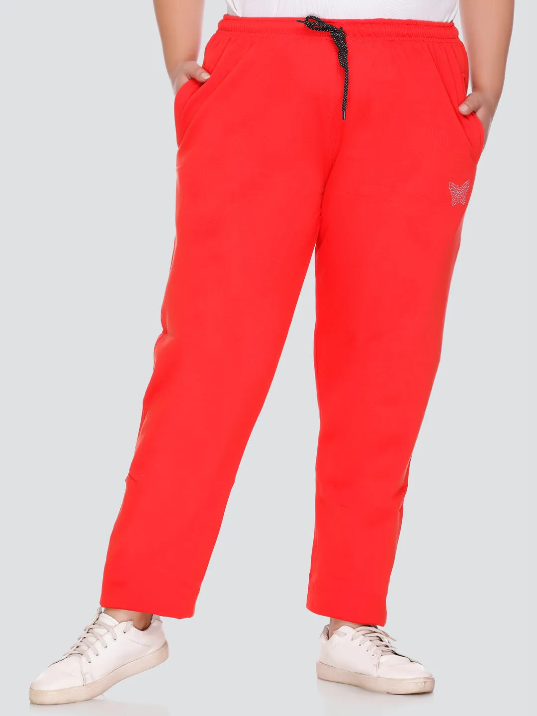 Winter Wear Warm Fleece Track Pants/Lowers for Women - Red